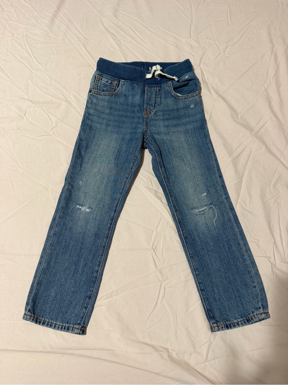 GAP Straight-Leg Blue Kids Jeans with Waistband